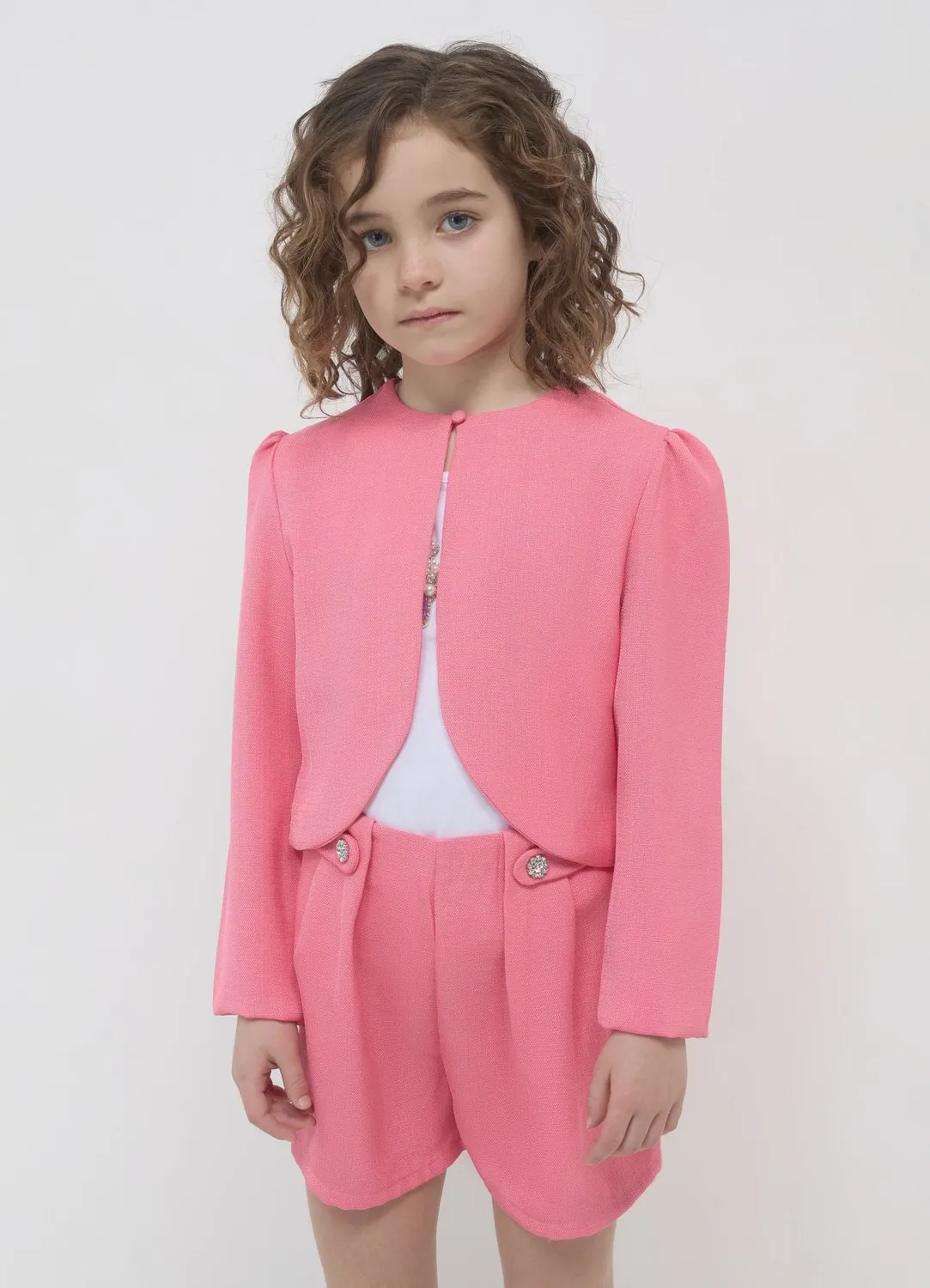 Calliope boléro fille uni bouton