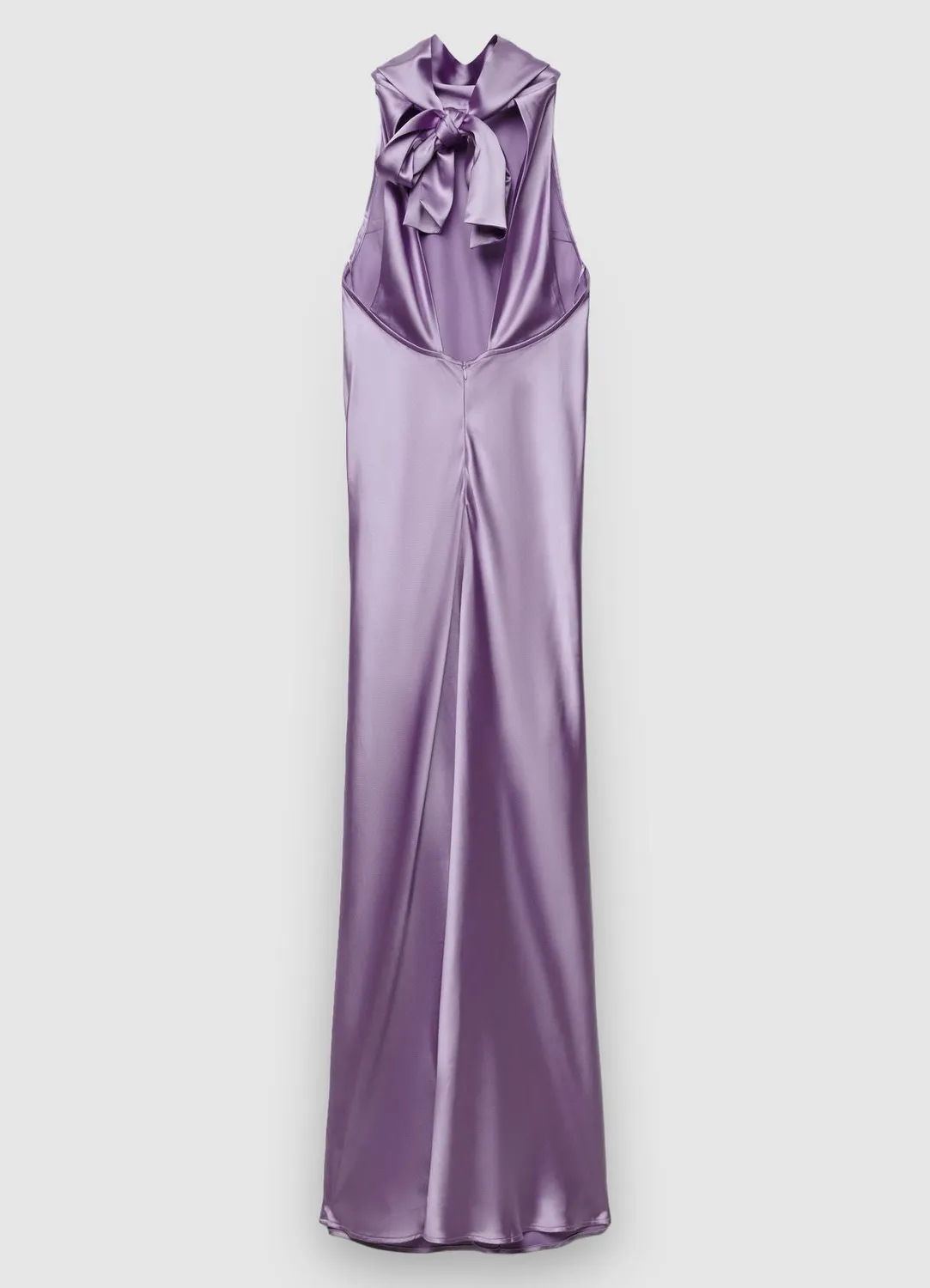 Calliope Atelier robe longue satin col américain