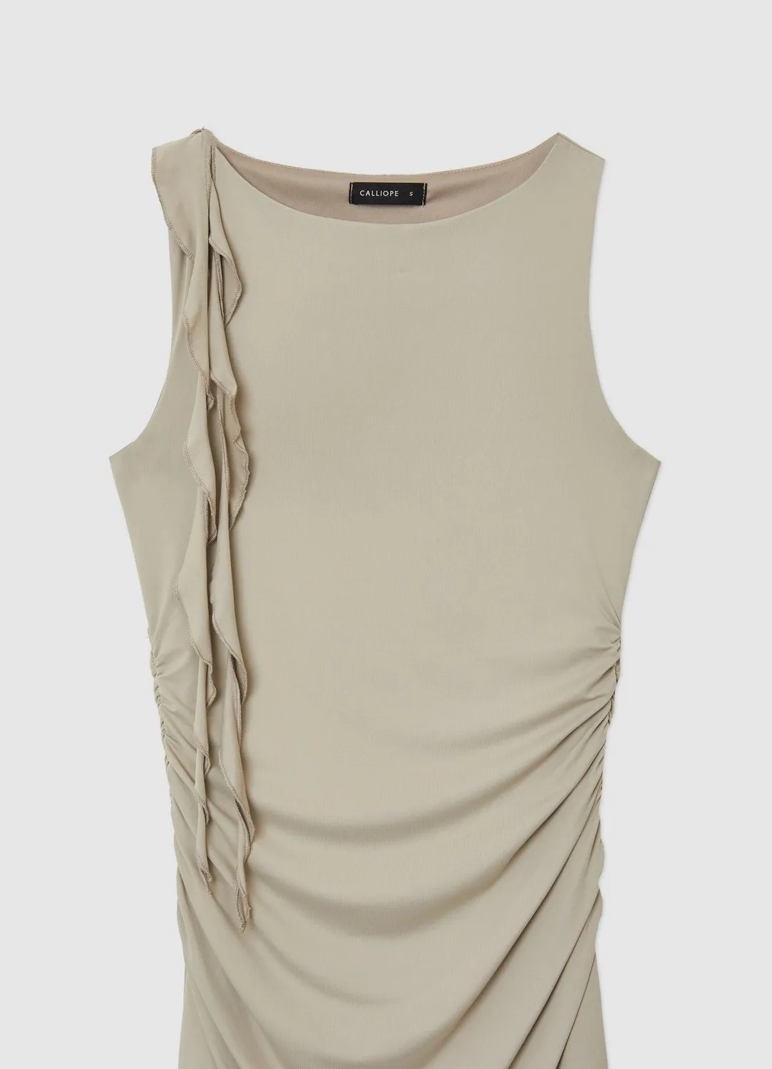 Calliope Atelier robe courte femme froncée volants
