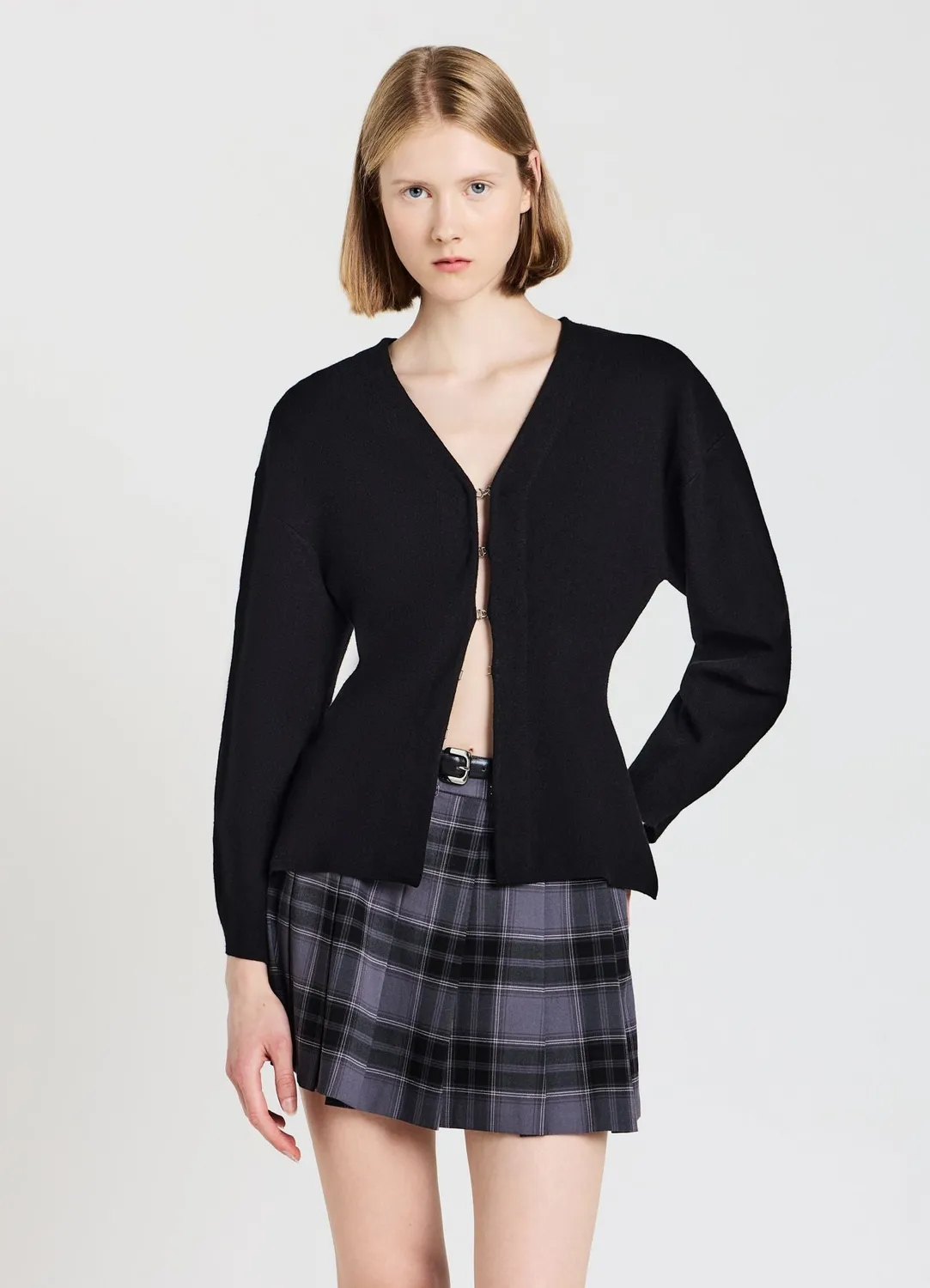 Calliope cardigan col V femme uni crochets