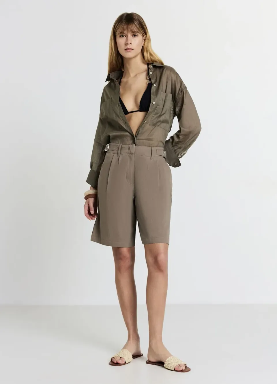 Calliope Bermuda short femme boucles coupe regular