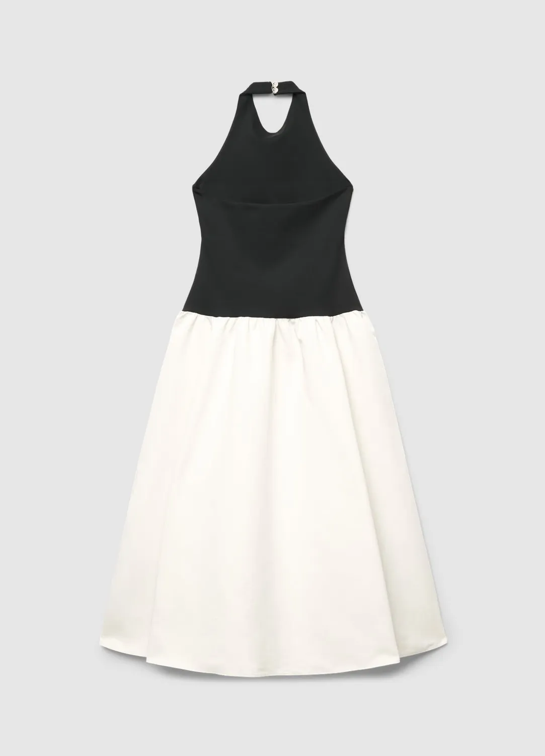 Calliope robe longue halter femme bicolore