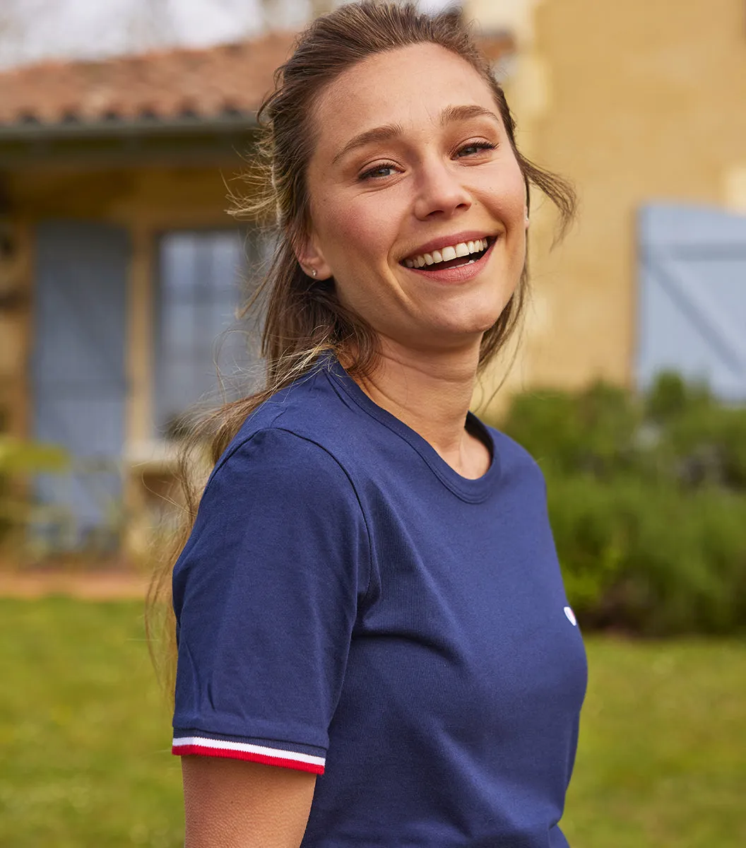 Cocorico Iconique t-shirt femme marine supporter coton