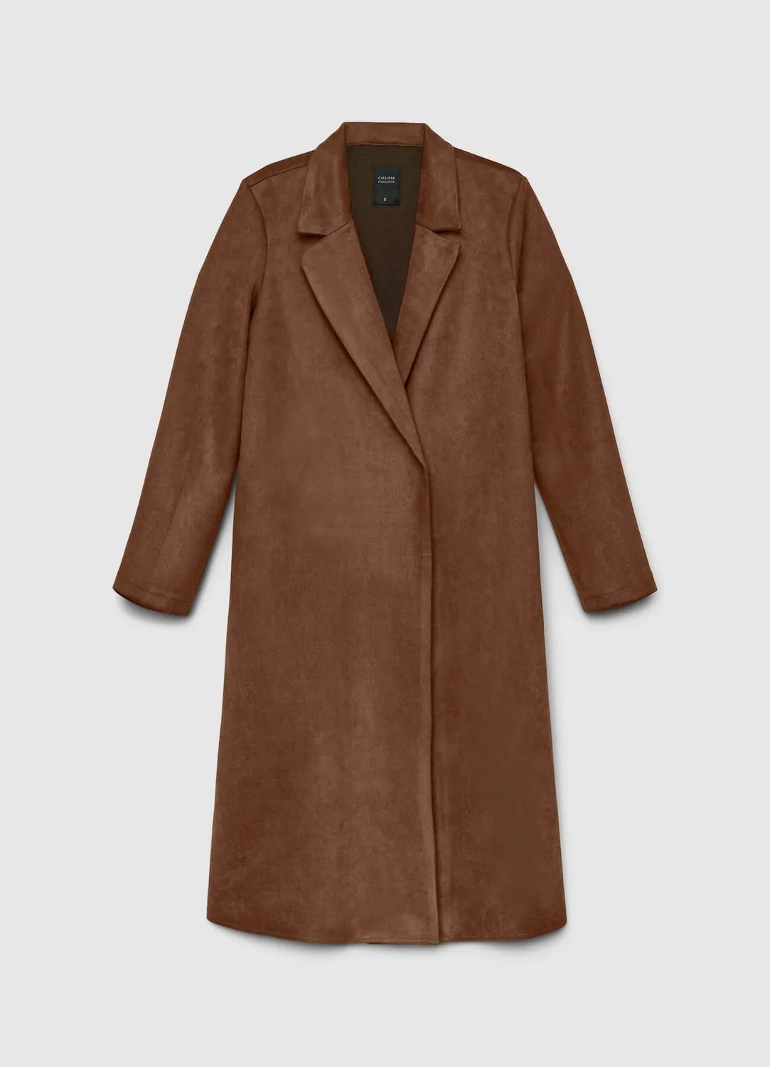 Calliope manteau femme effet suède sans fermeture M