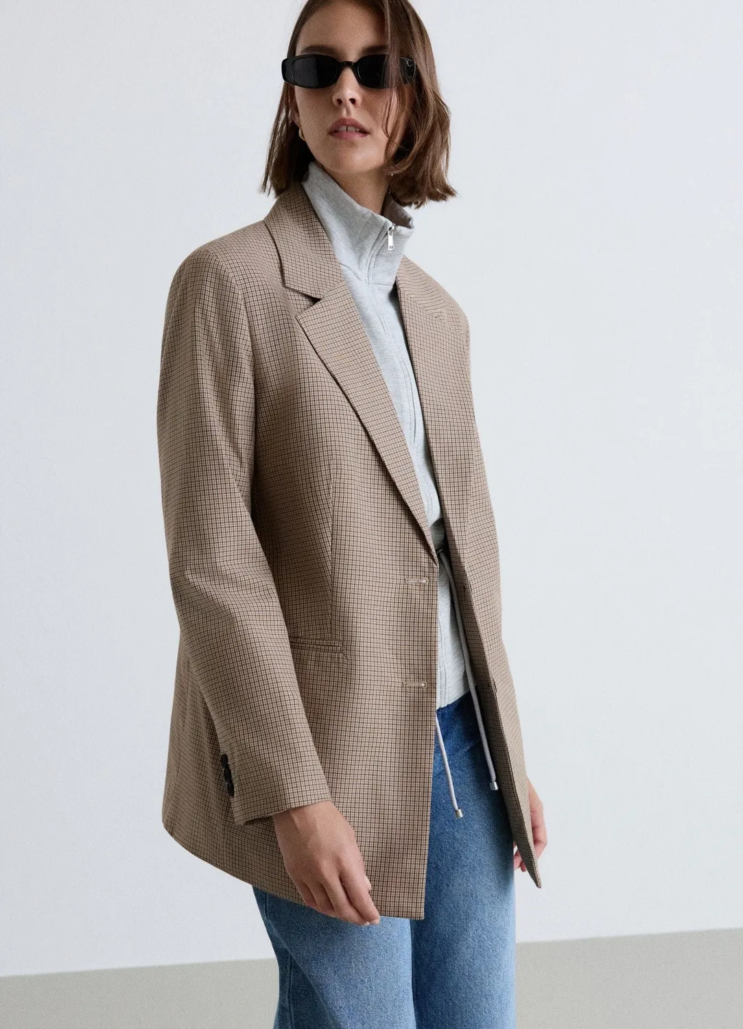 Calliope blazer carreaux femme M 2 boutons
