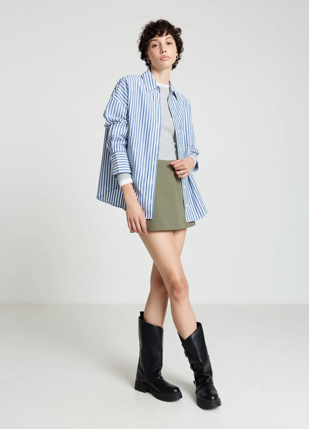 Calliope unie jupe-short femme mini fentes
