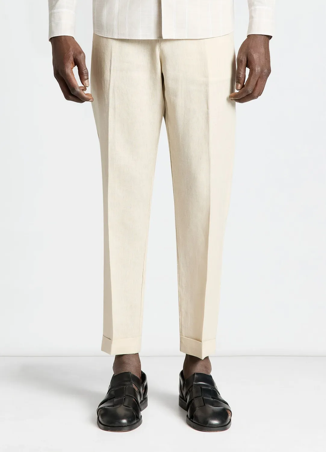 Calliope pantalon lin homme cordon large