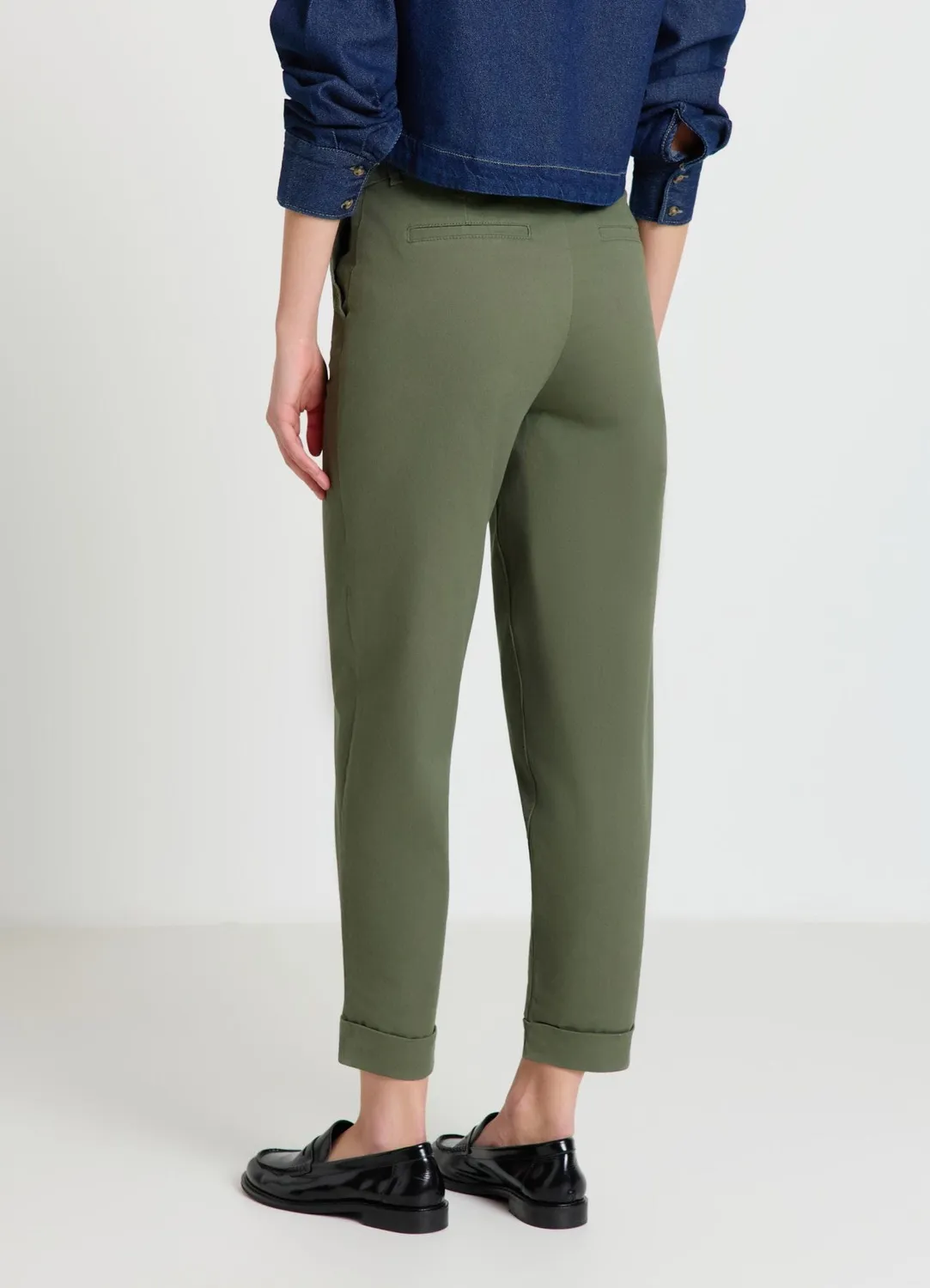 Calliope pantalon chino ceinture tressée femme regular
