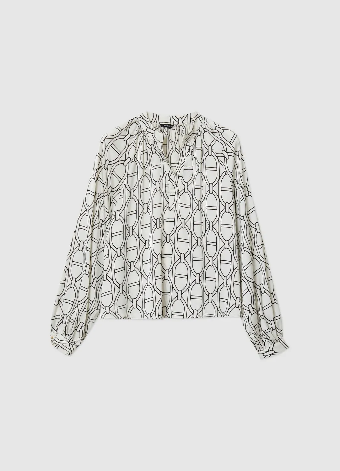 Calliope blouse femme imprimé chaîne manches raglan