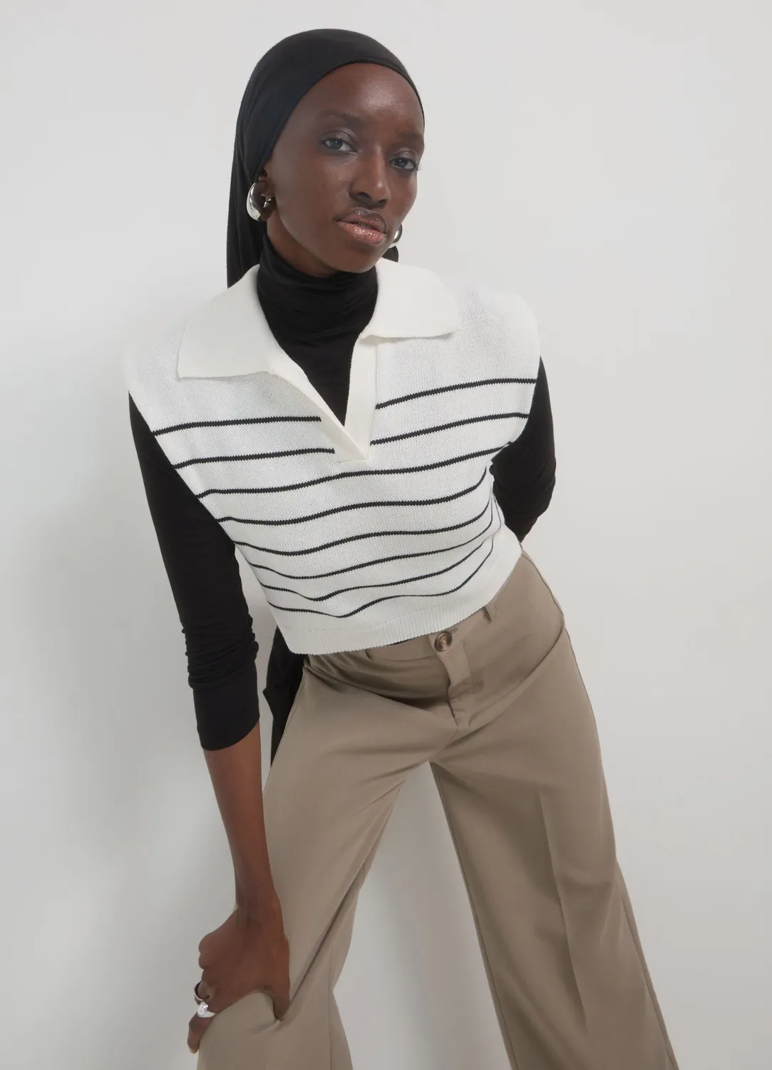 Calliope gilet rayures coton femme taille S