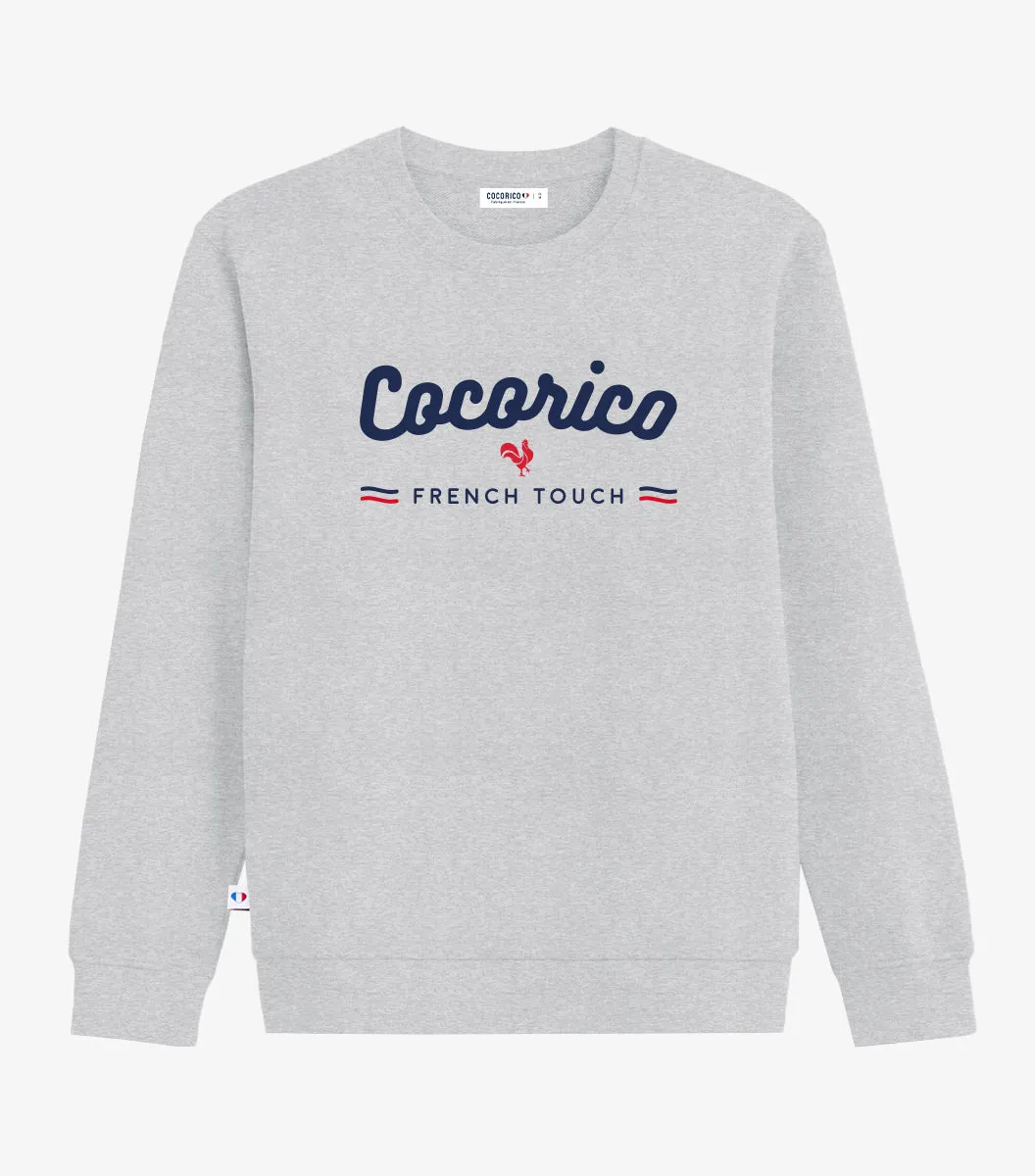 Cocorico French Touch sweat femme gris coton