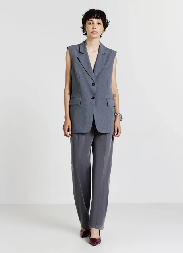 Calliope gilet tailleur femme 2 boutons col revers
