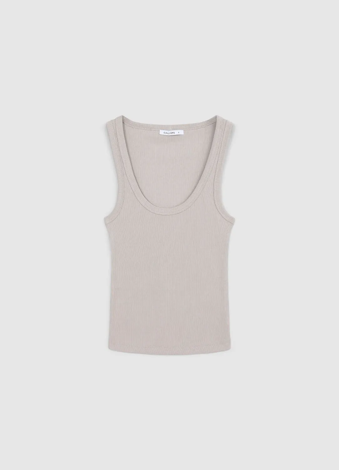 Calliope Top col large femme coton côtelé