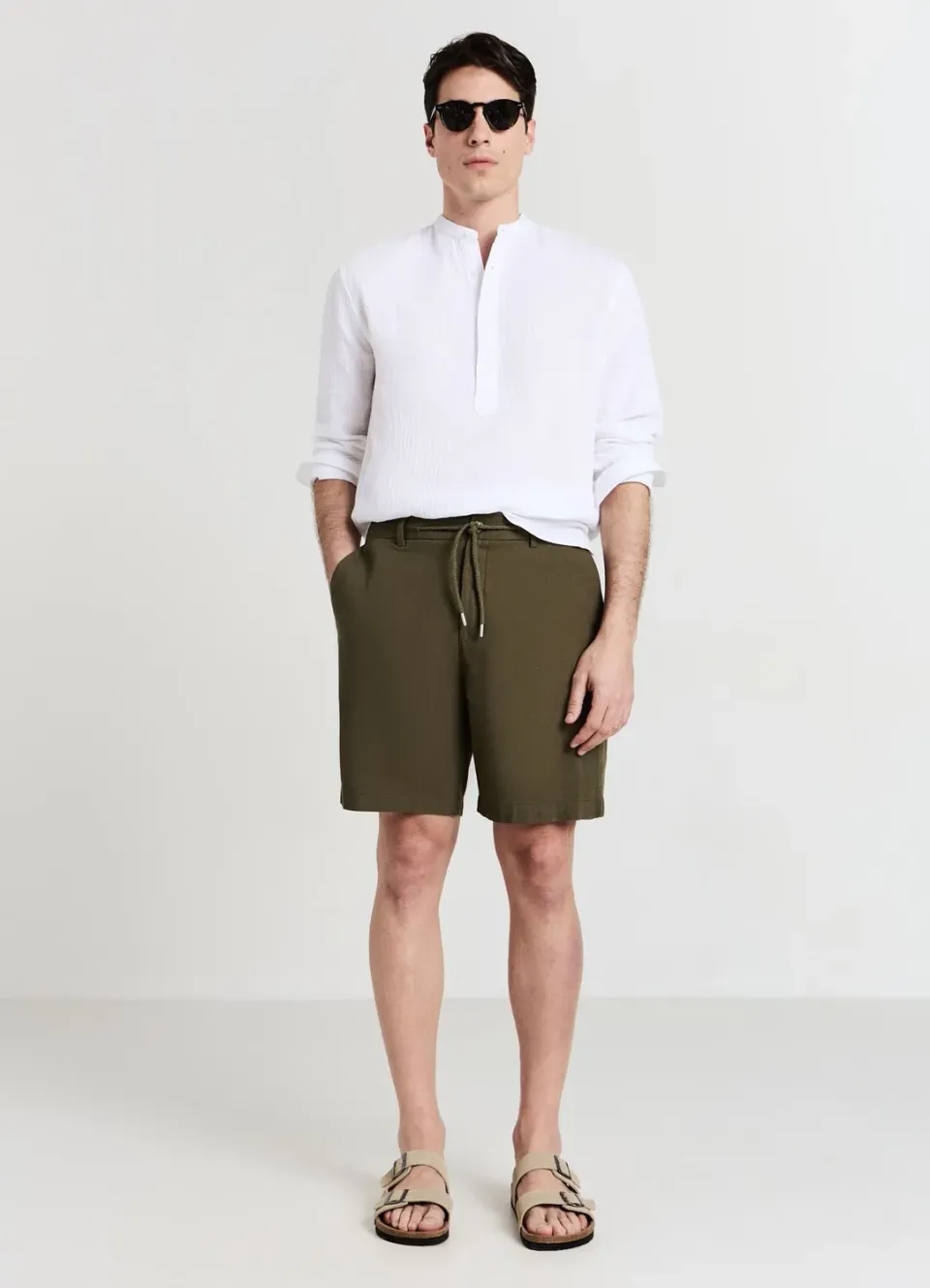 Calliope bermuda homme à cordon uni