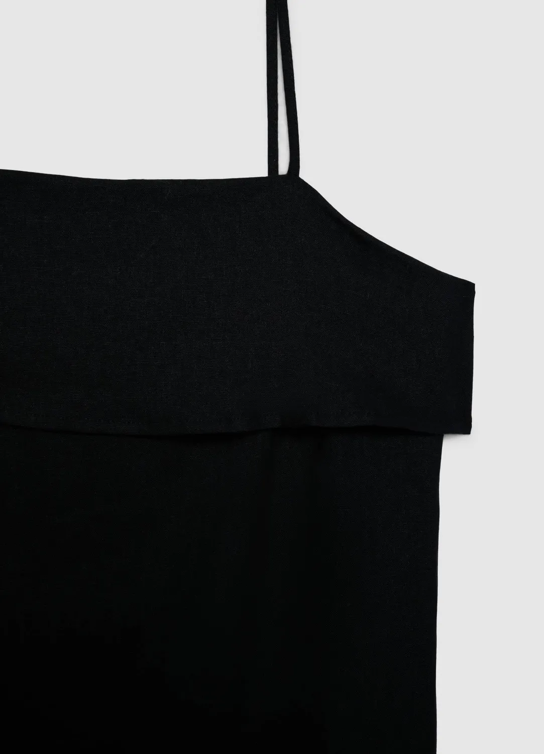 Calliope Robe mini évasée lin femme volant