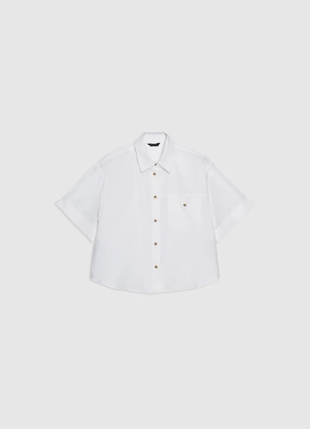 Calliope chemise femme manches courtes poche coton