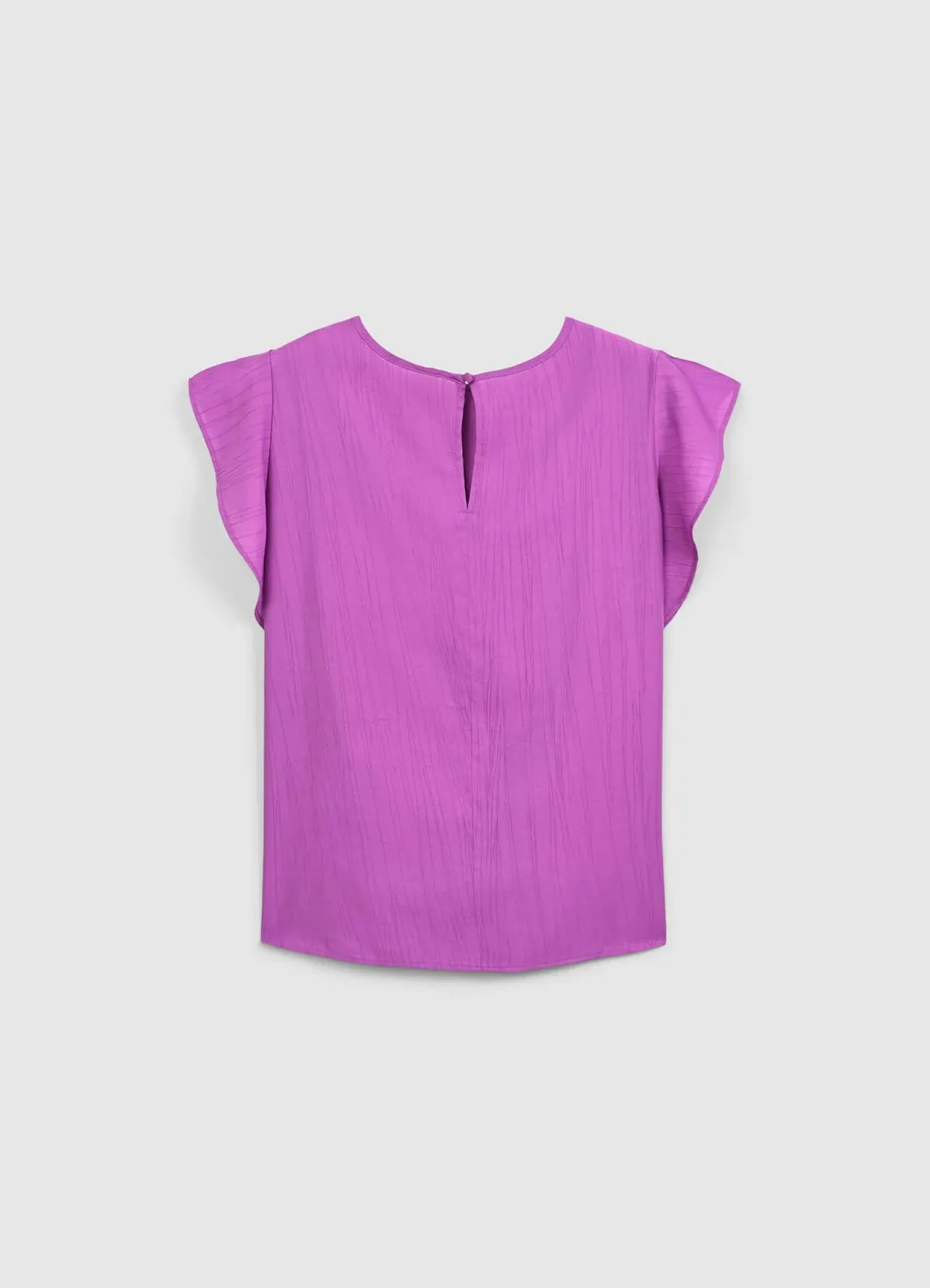 Calliope blouse femme unie manches volants regular