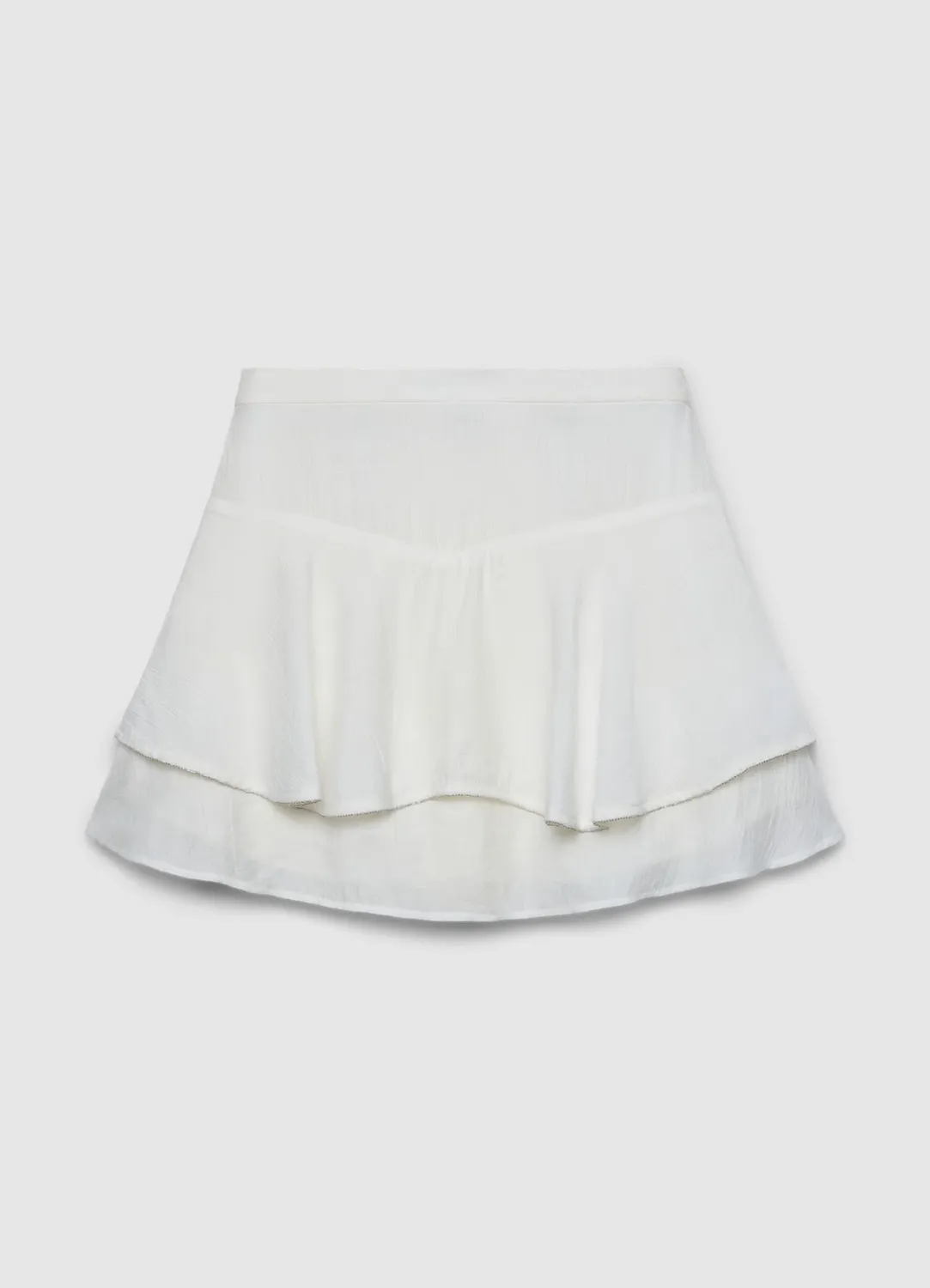 Calliope jupe-short à volants femme jacquard