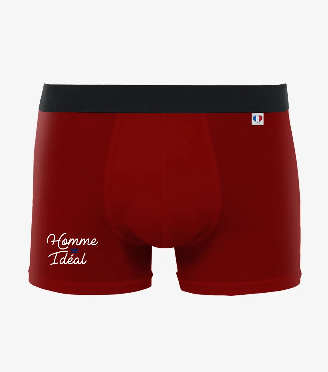 Cocorico Idéal boxer homme rouge coton