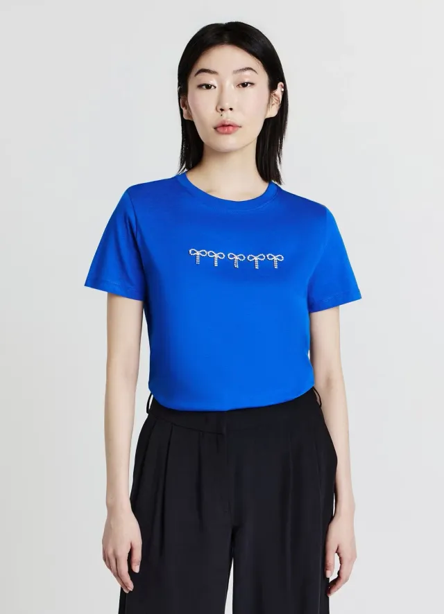 Calliope Fiocchi Strass t-shirt femme coton strass