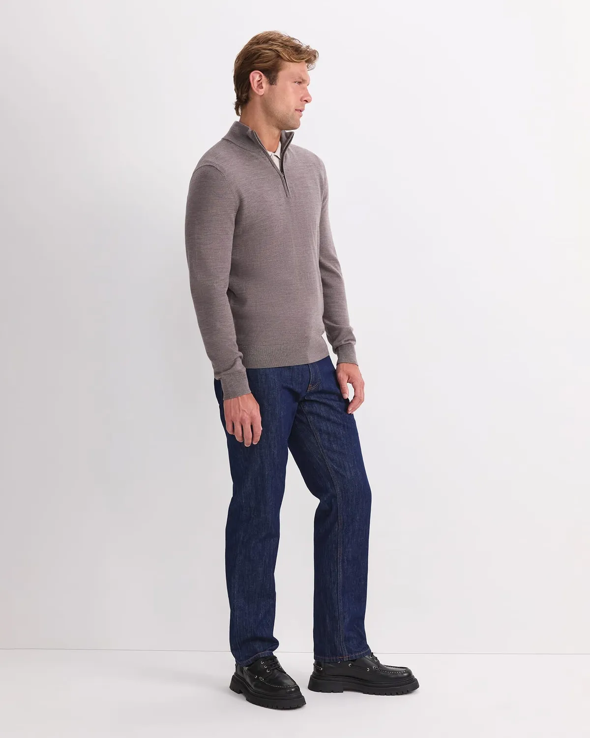 SportsCraft Merino Quarter Zip 208127 pull homme laine