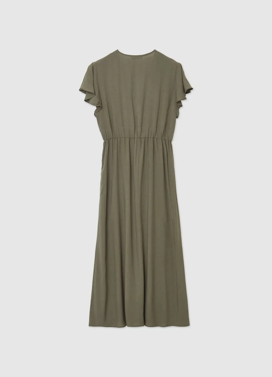 Calliope Atelier Robe femme col V volants évasée