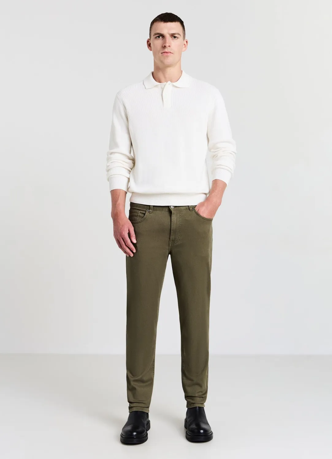 Calliope pantalon 5 poches homme uni casual