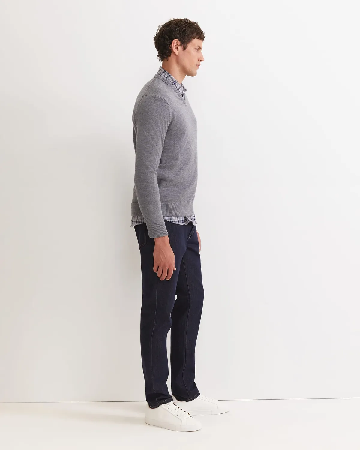 Sportscraft Merino pull col V homme extra-fin