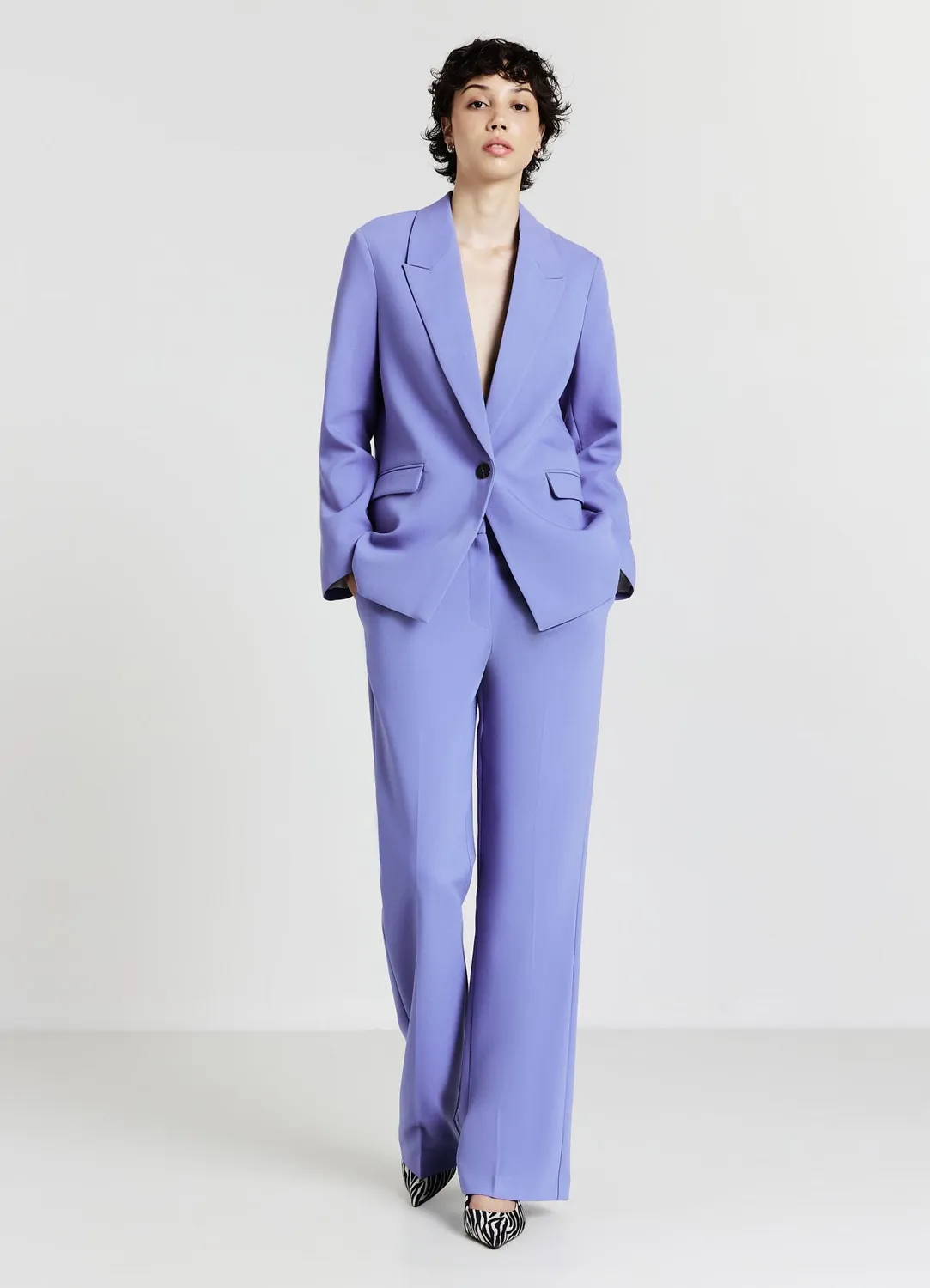 Calliope pantalon flare taille haute femme bureau