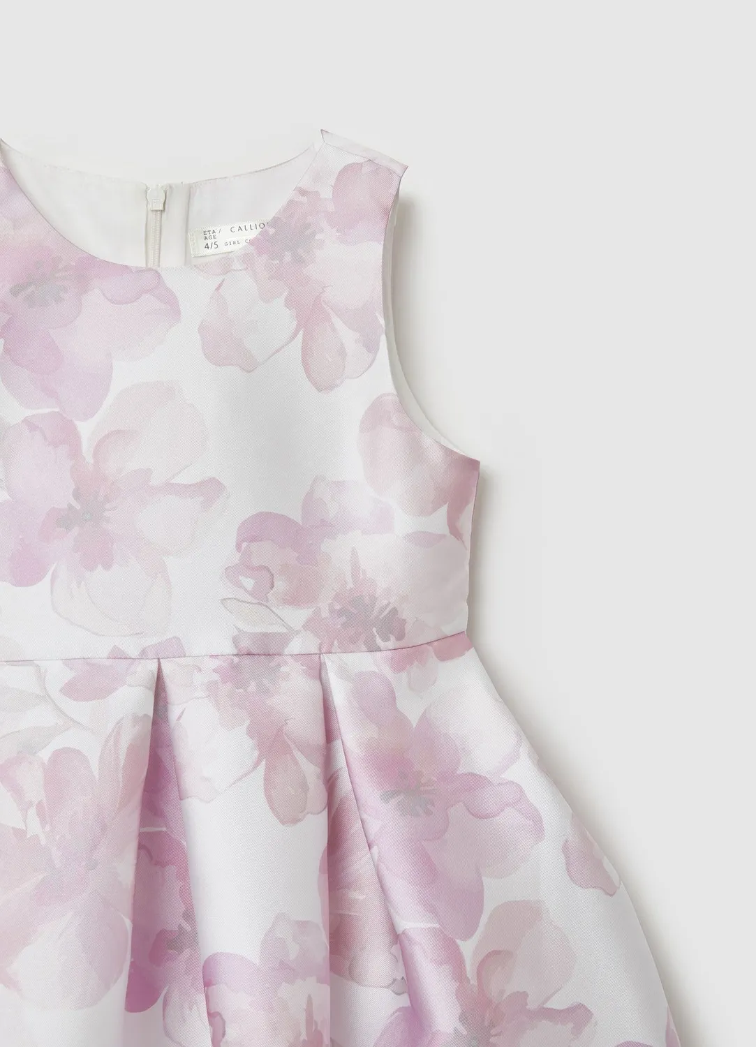 Calliope robe fille fleurie évasée sans manches