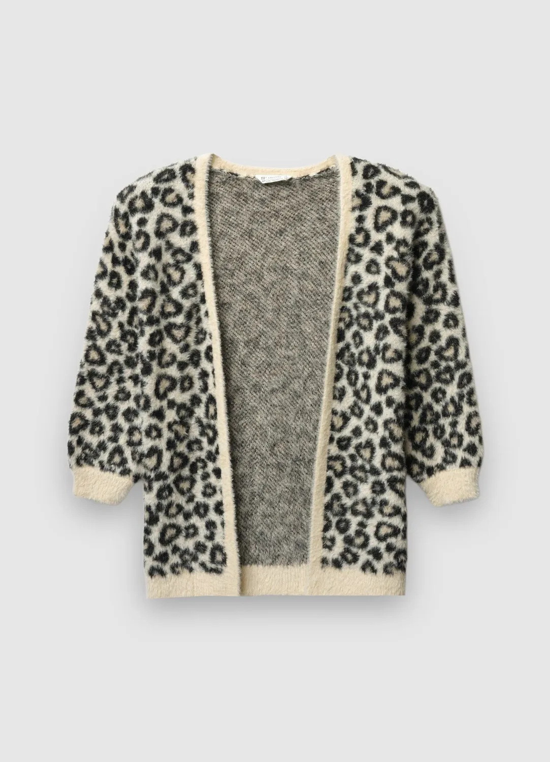 Calliope cardigan fille ouvert imprimé léopard