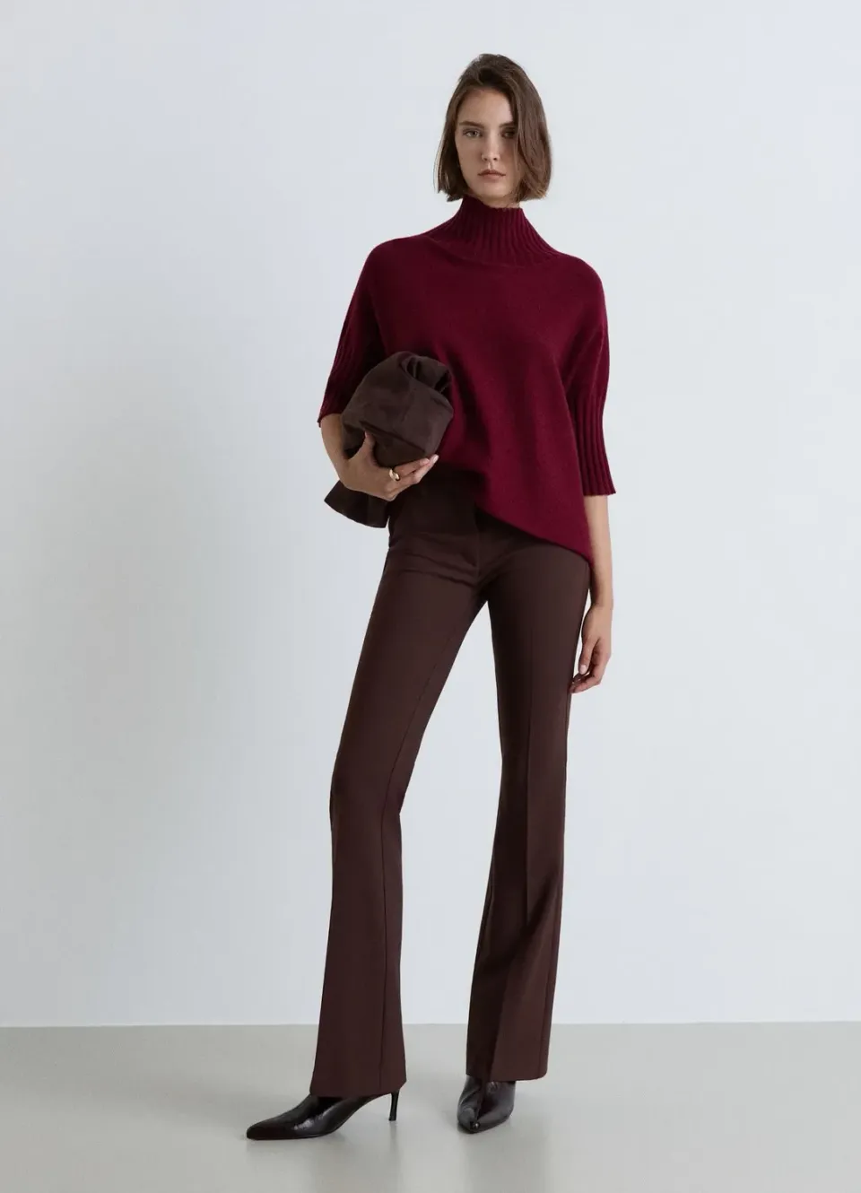 Calliope pull femme col bateau manches 3/4 uni