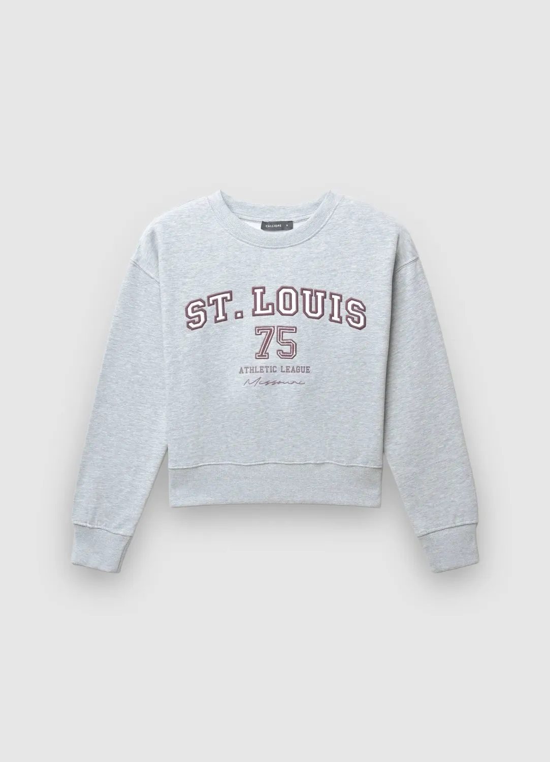 Calliope Sweat cropped femme imprimé collège