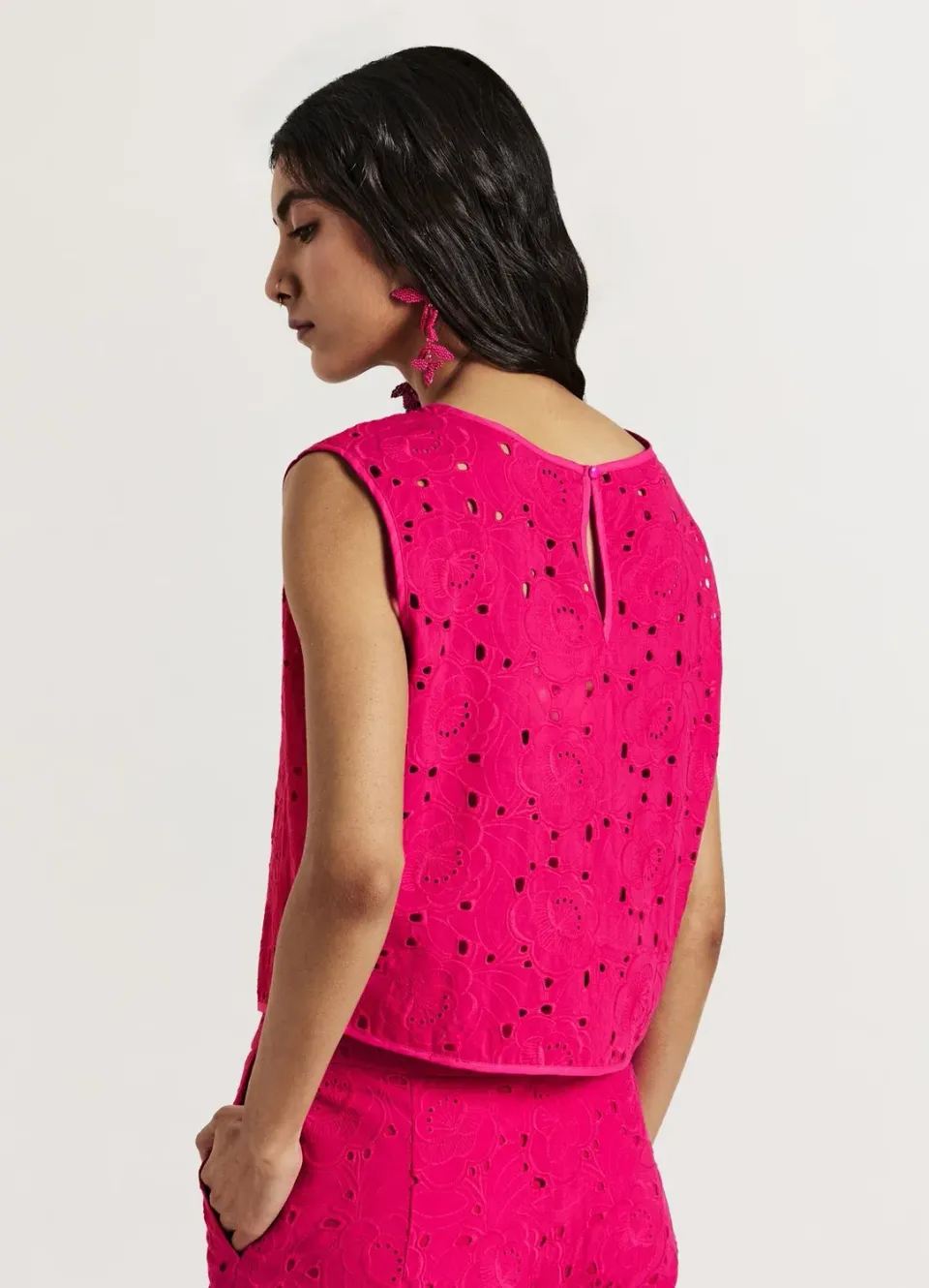 Calliope top sangallo femme coton bretelles