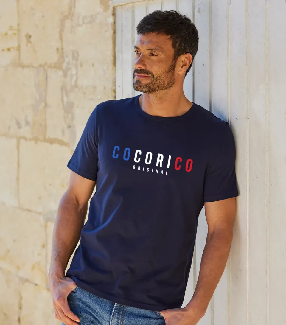 Cocorico Signature Marine t-shirt homme coton