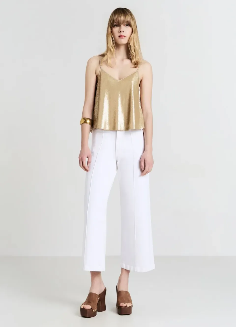 Calliope Atelier Top Évasé Paillettes Top Femme
