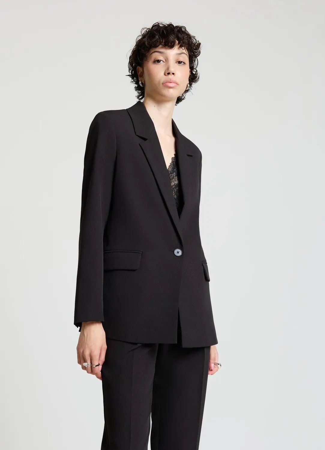 Calliope veste blazer femme un bouton unie