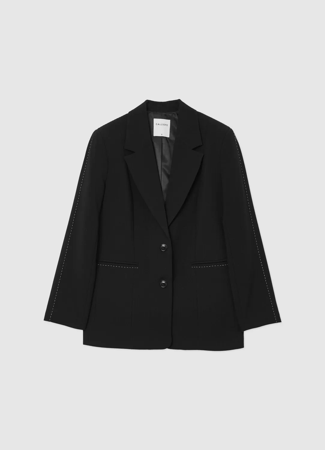 Calliope veste blazer unie femme surpiqûres