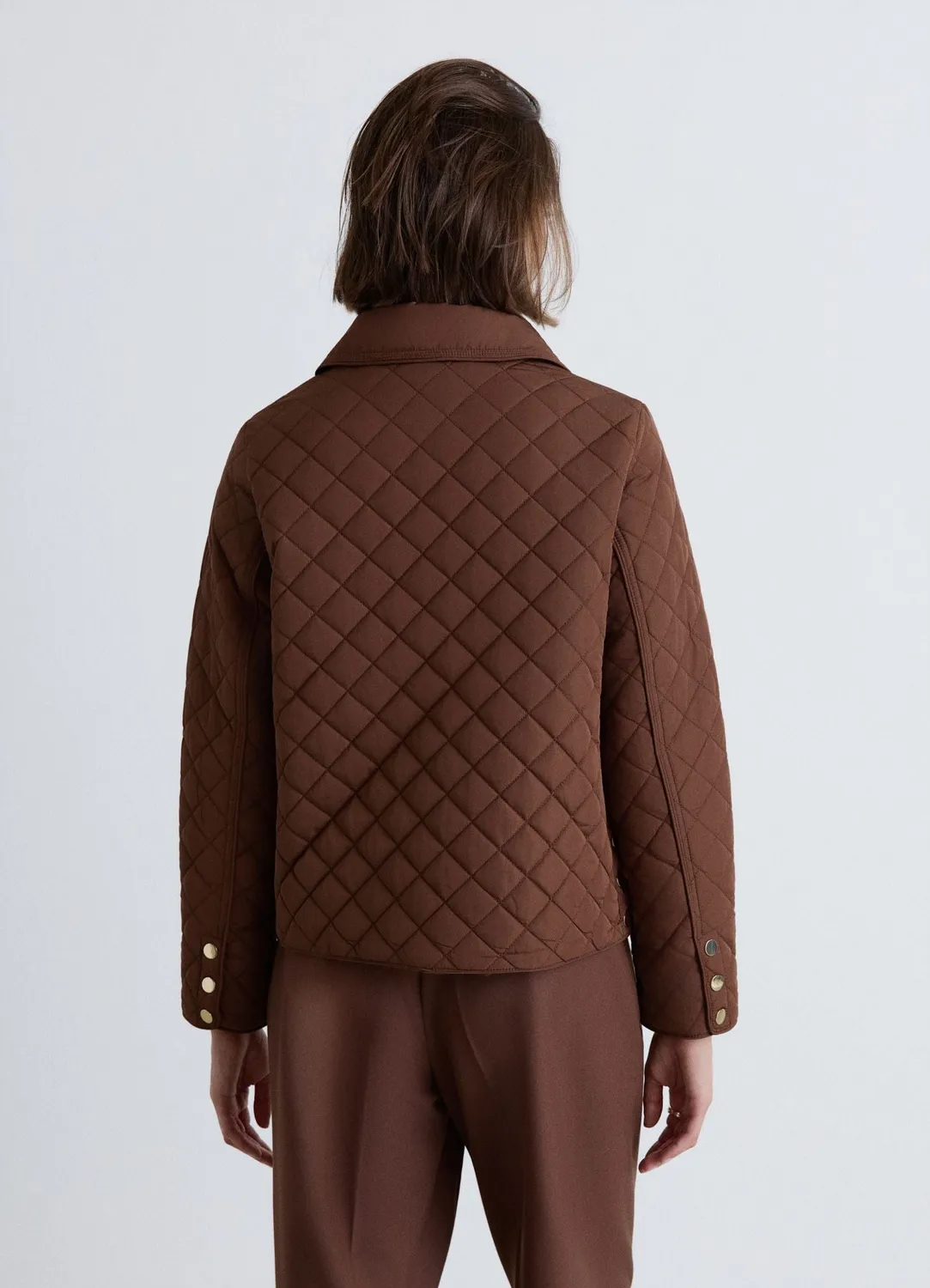 Calliope veste matelassée boutons pression femme losanges