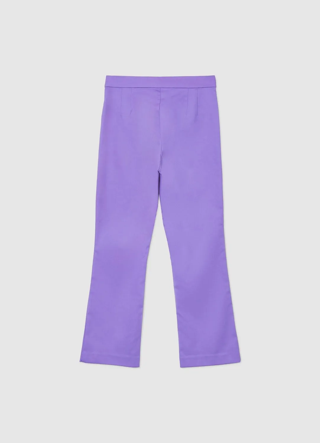 Calliope Cropped Flare pantalon rasatello femme coton