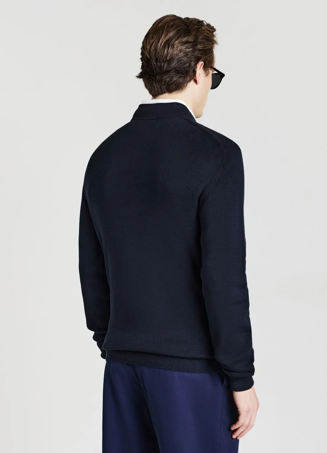 Calliope Cardigan zip homme col montant uni