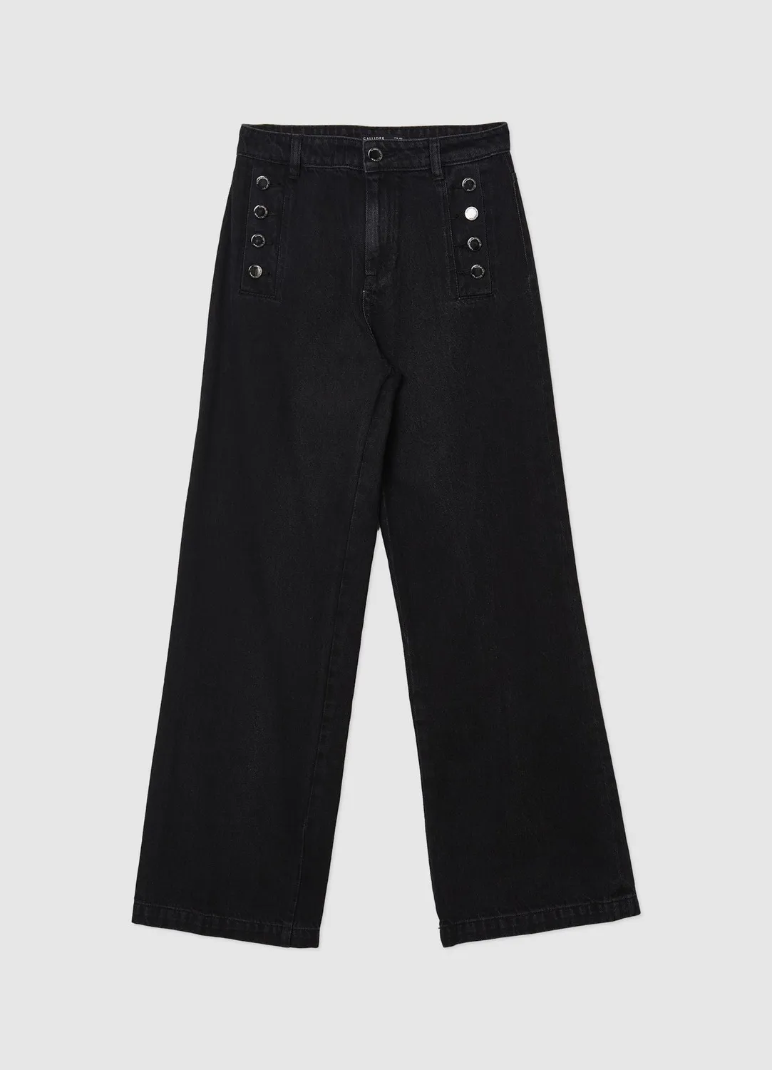 Calliope jean palazzo taille haute boutons femme 42