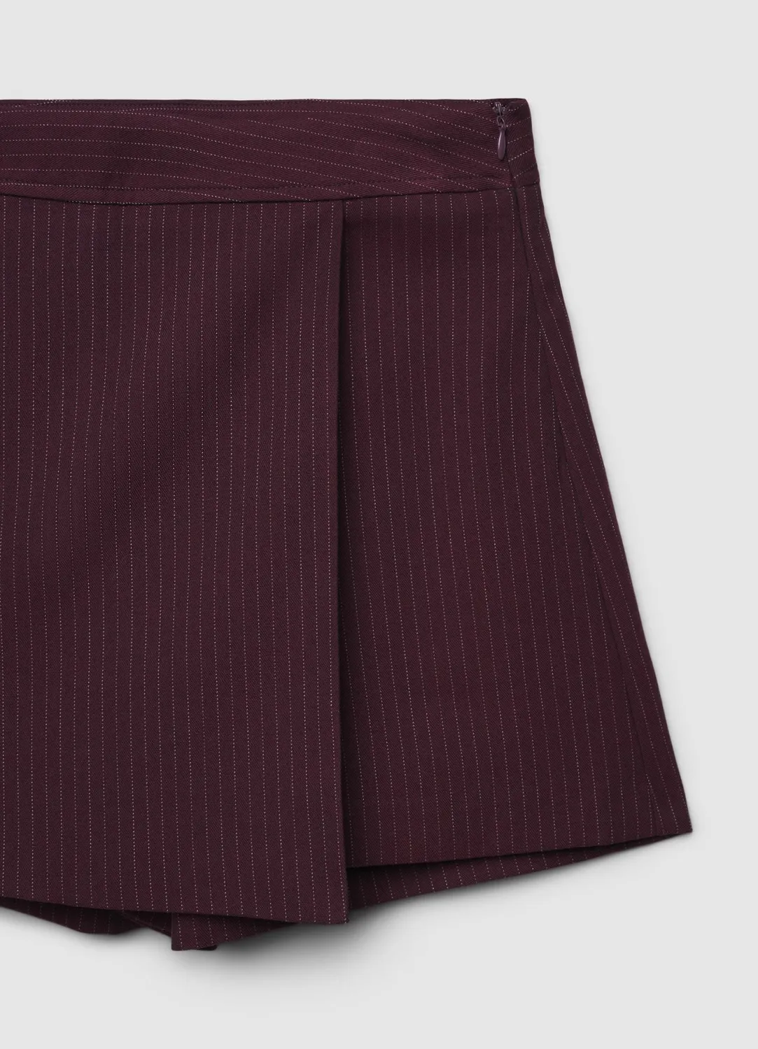 Calliope jupe-short rayée femme coupe droite bureau