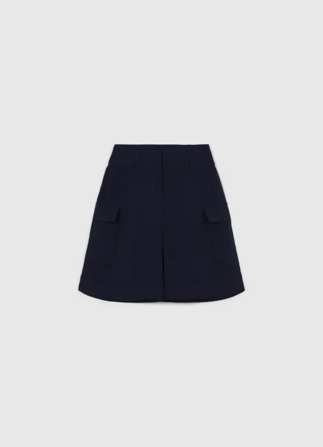 Calliope bermuda cargo femme short poches zippé