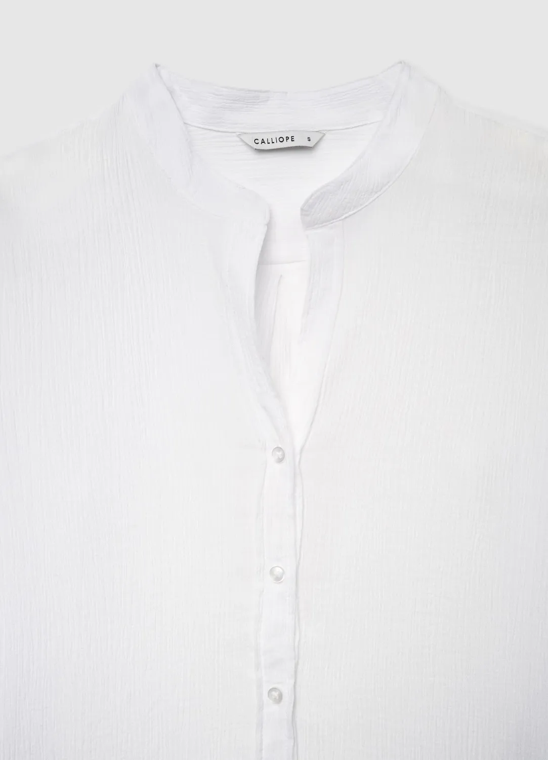 Calliope chemise femme col coréen manches longues