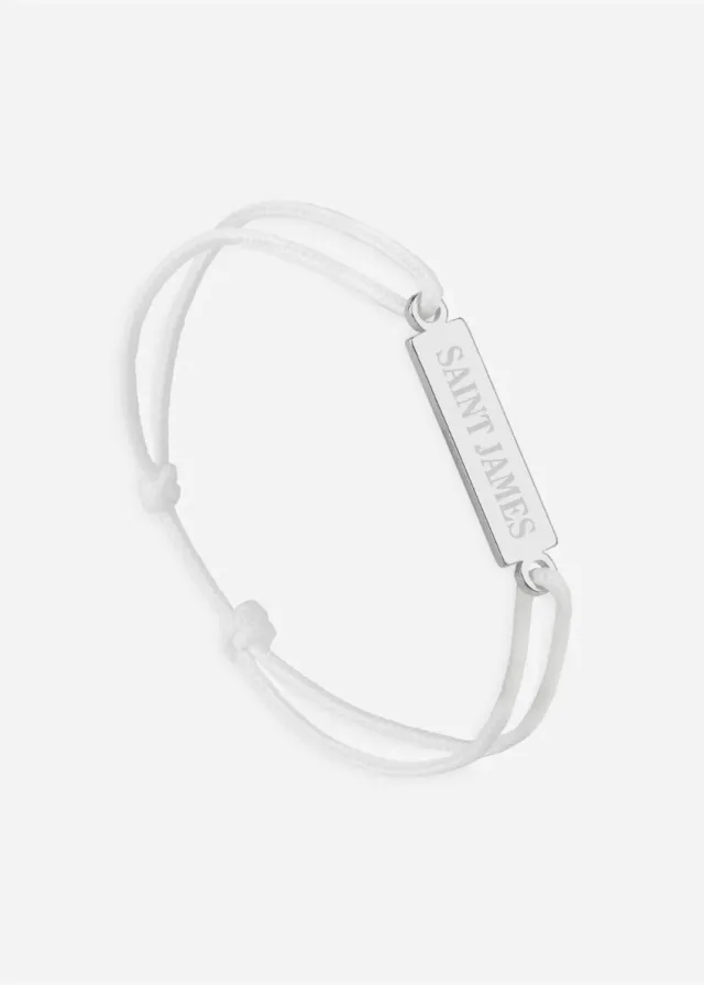 Saint James Logo x Le Vent à la Française bracelet argent/blanc