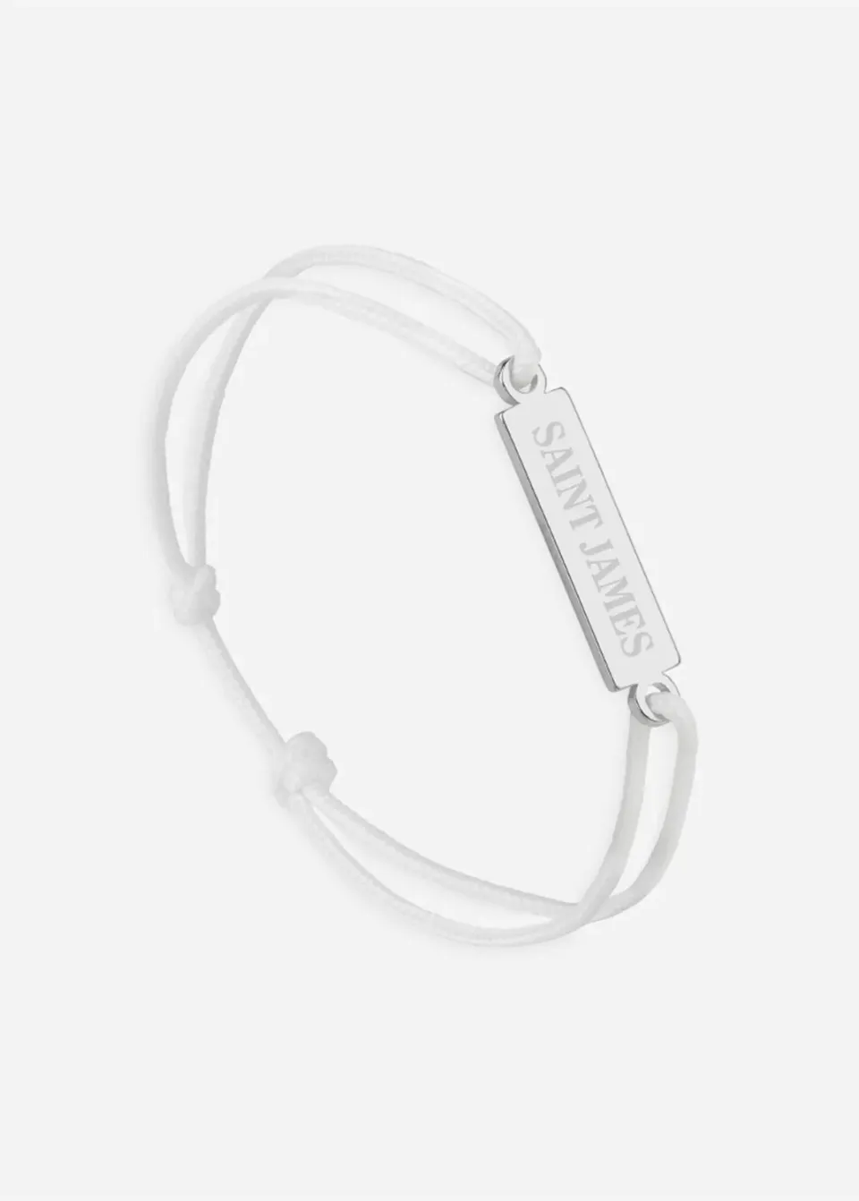 Saint James Logo x Le Vent à la Française bracelet argent/blanc