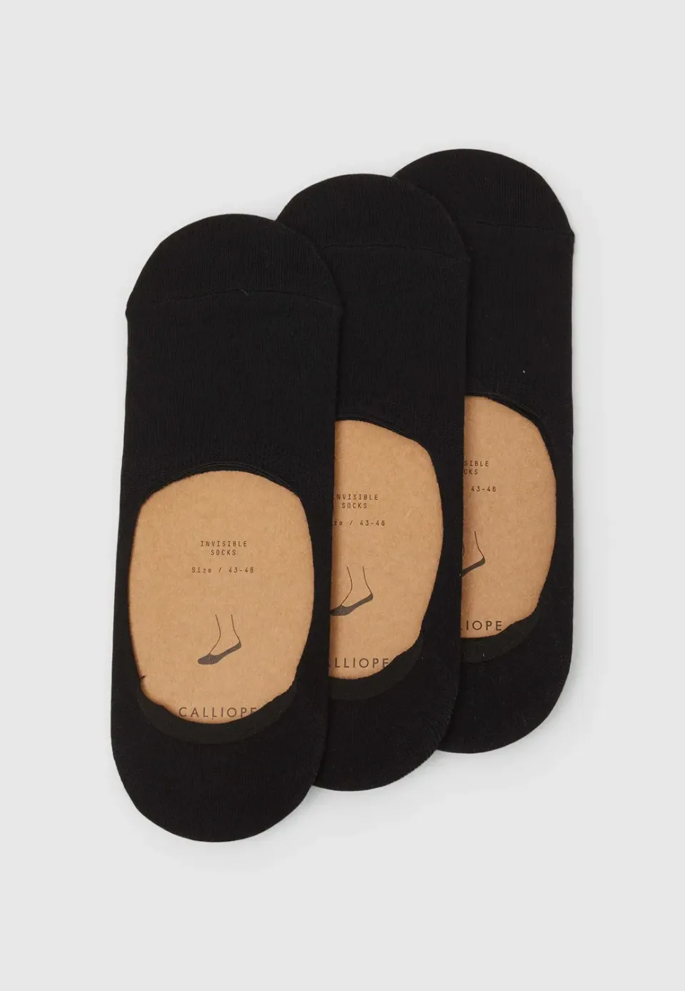 Calliope Pack 3 socquettes invisibles homme unies