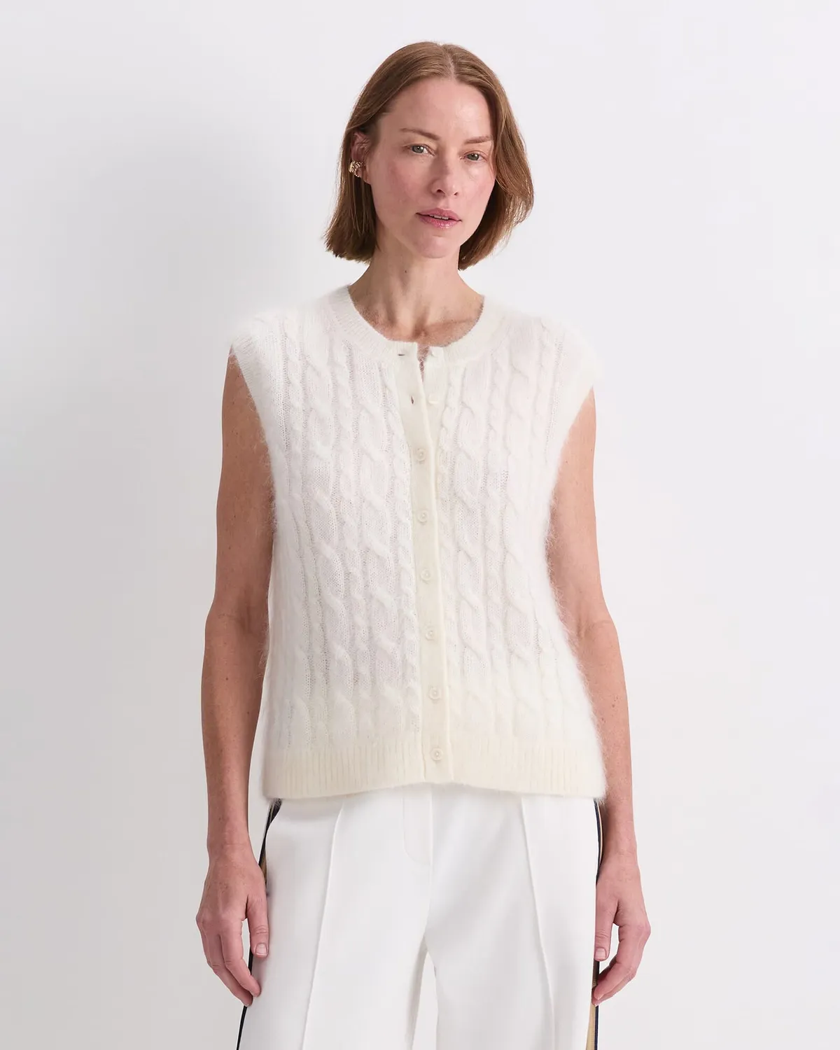 Sportscraft Tatiana Cable 120425 gilet boutonné femme