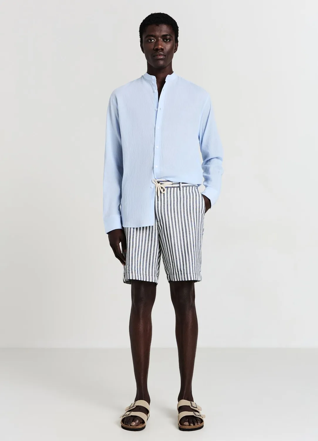 Calliope bermuda homme rayé à cordon taille 48